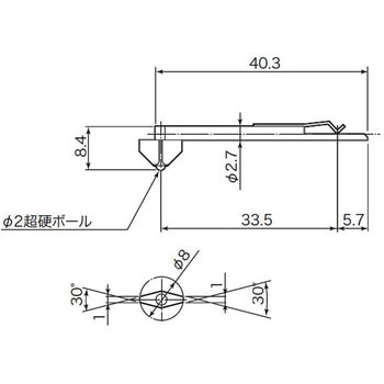 ACCRETECHRONDCOM73A 的薄型探测器探针东京精密EM47038-S002